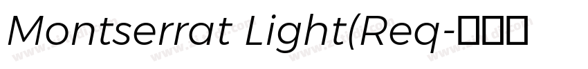 Montserrat Light(Req字体转换